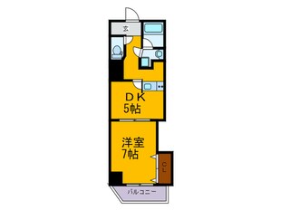 ｸﾚｼｱ東心斎橋の物件間取画像